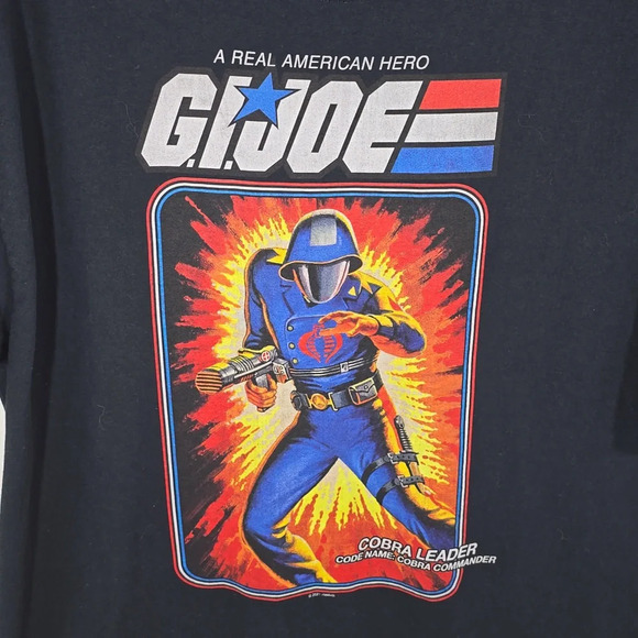 {Hasbro} Men's G.I. Joe Cobra Leader Commander Print Black Tshirt - Size XL - Picture 6 of 10